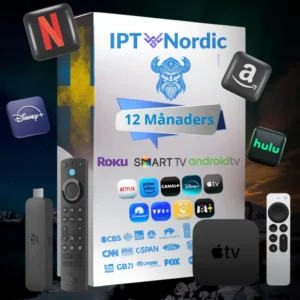 12 Månaders IPTV Nordic Årsabonnemang