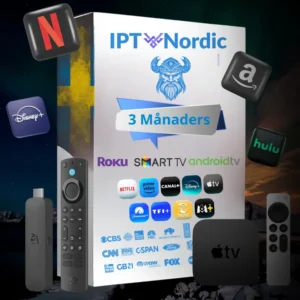 3 Månaders IPTV Nordic Abonnemang
